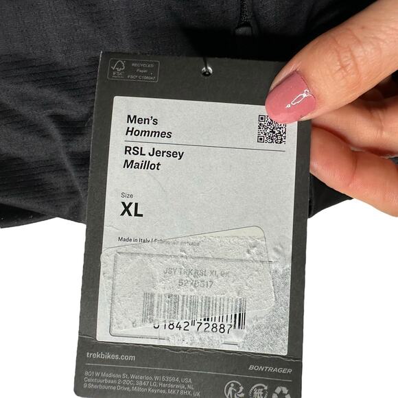 TREK RSL Race Shop Limited Black Short Sleeve Cycling Bicycle Jersey Men's XL - Picture 5 of 10